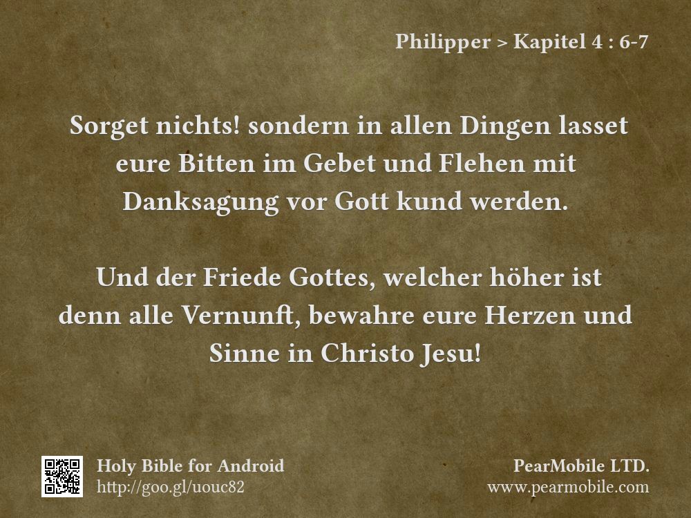 Philipper, Kapitel 4:6-7